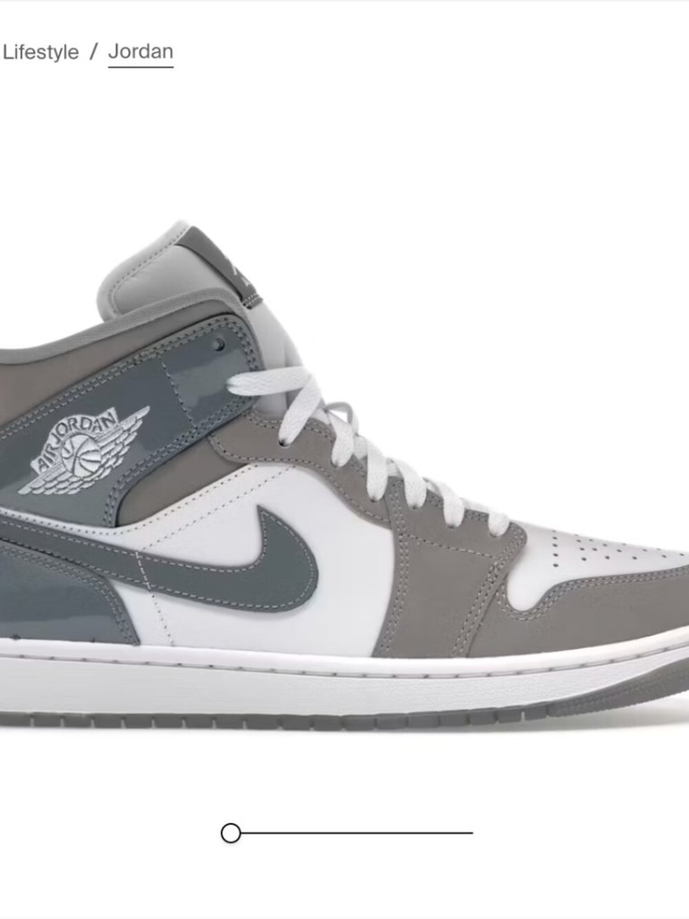 🔥 GREAT NIKE Jordan 1 Mid SE White Medium Grey Cool Grey :: SIZE 5 🔥